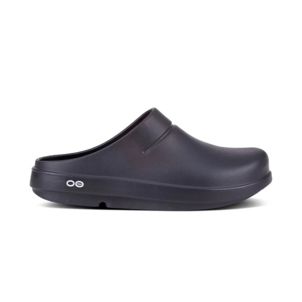 OOFOS OOcloog Luxe Black Recovery Clogs Mens 10 Womens 12 EU 43 Slip On Shoes